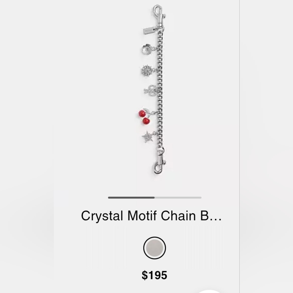 Coach Crystal Motif Chain Bag Charm CCX42 Includes Gift Box - - Picture 5 of 8